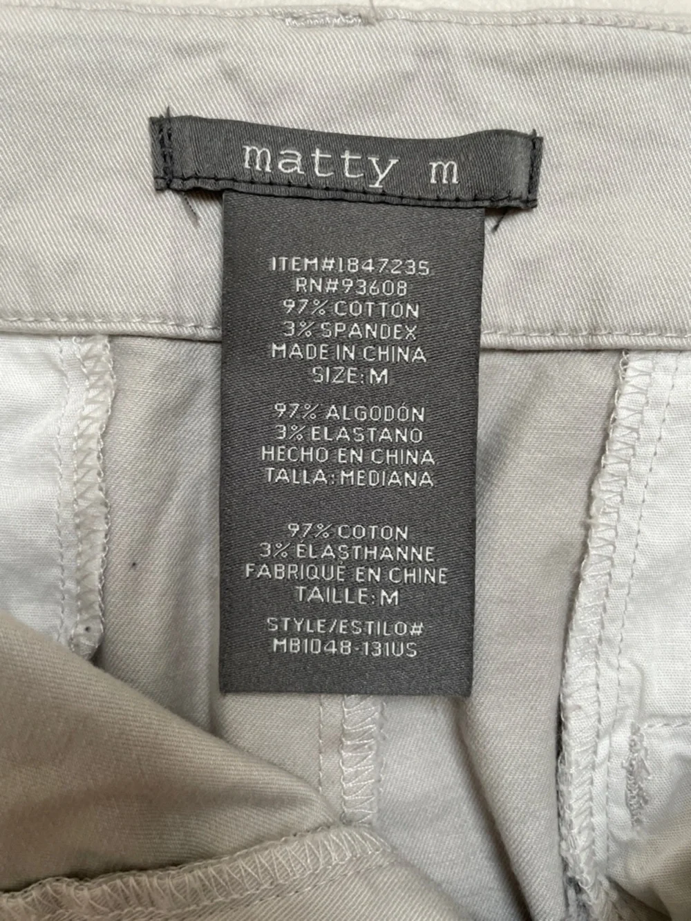matty m Light Gray Women's Bermuda Shorts Size M